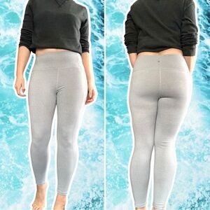 Kyodan Heather Gray High Waisted Athletic Leggings with Pockets, Size M